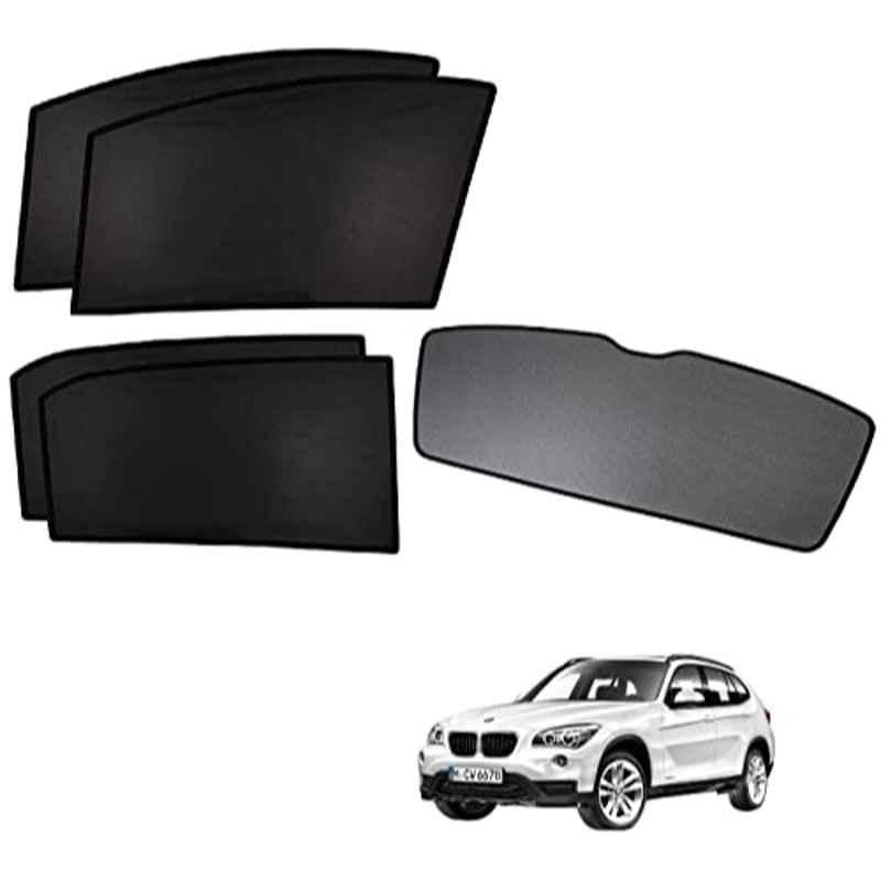 Kozdiko 5 Pcs Polyester Black Non Magnetic Window & Rear Sun Shades Set for BMW X1