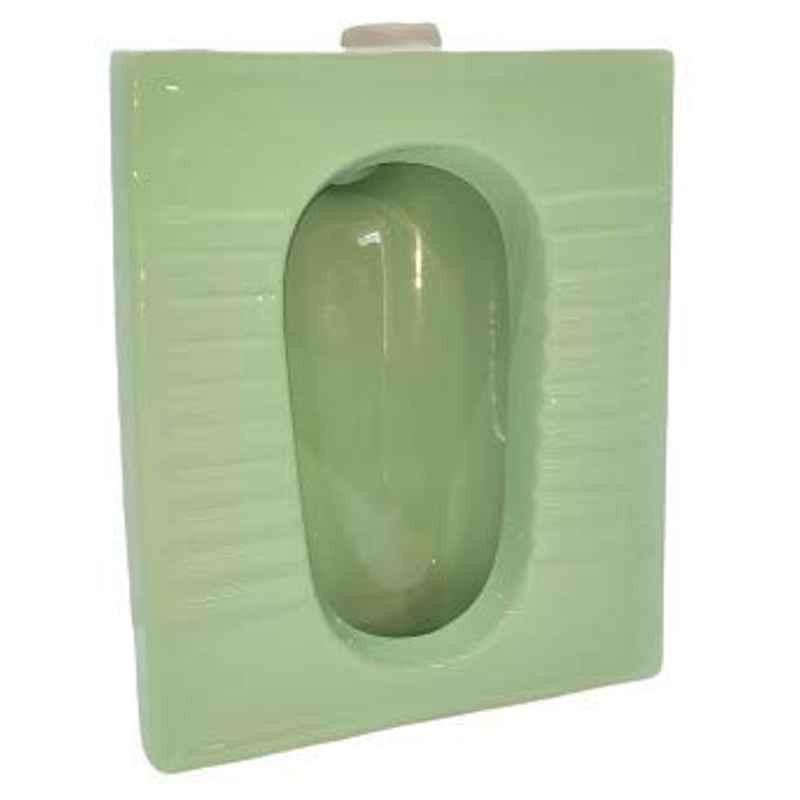 InArt 20x17 inch Ceramic Aqua Green Floor Mounted Indian Toilet, INA-394