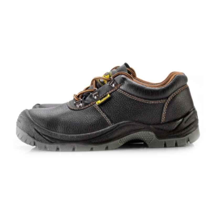 Safetoe Best Workman S50202370 Low Ankle Steel Toe Black Leather Safety Shoes, Size: 44