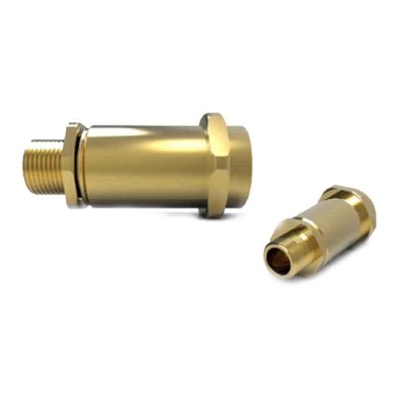 Hawke 491 M50xM50 Brass Male to Female Swivel In-Line Union with Integral Silicone O-Ring