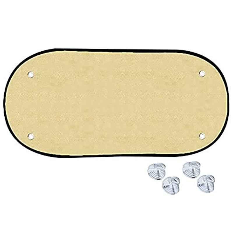 Auto Pearl Mesh Beige Rear Window Sunshade Car Curtain for Ford Figo Type2