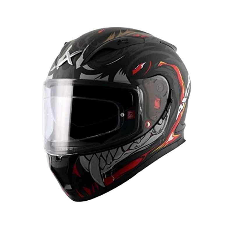 Axor Street Okami ABS Black & Grey Full Face Helmet, AHSOBGXL, Size: XL