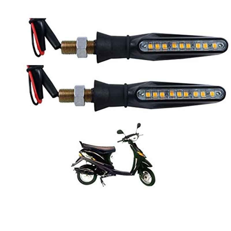 Kozdiko 4 Pcs Plastic Front & Rear Side Sleek Yellow Bike Indicator Set for Bajaj Spirit 640