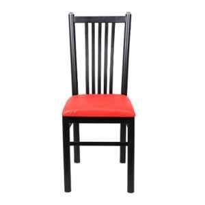 Rose Apollo Metal & Leatherette Red Dining Chair