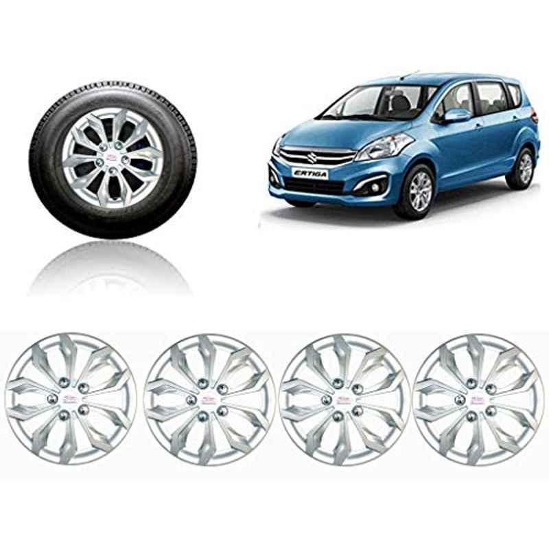 Auto Pearl 4 Pcs 15 inch ABS Silver Car Wheel Cover Set for Maruti Suzuki Ertiga T 2