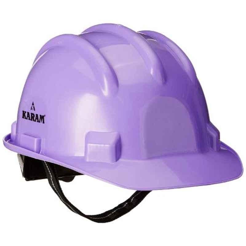 Karam Violet Plastic Cradle Ratchet Type Safety Helmet, PN-521 (Pack of 2)
