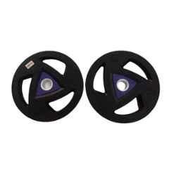 GYM24 Equipment NF-MD 2 Pcs 15kg Rubber Black UFit Olympic Weight Plate Set