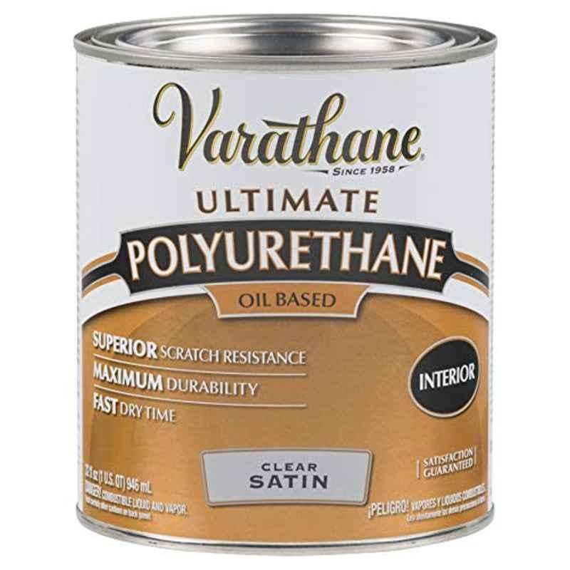 Rust-Oleum Varathane 946ml Polyurethane Clear Satin Ultimate Oil Based Coating, 9141H