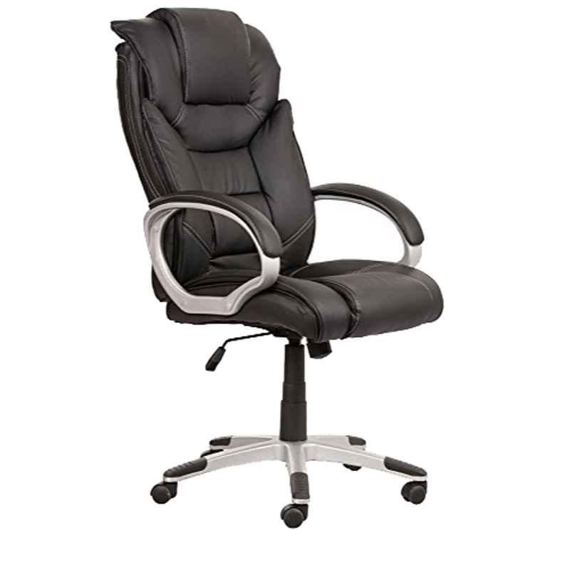 Mezonite Leatherette Black Exclusive High Back Cushion Executive Office Chair, KI757