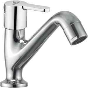 Cliquin Desire Fusion Brass Chrome Silver Deck Mounted Pillar Cock Faucet