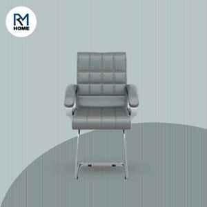 RM HOME Luca Leather Medium Back Grey Executive Chair