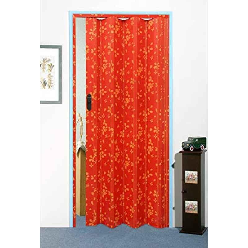 Robustline Folding Door Sliding Red Color With Flower Design