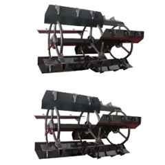 Imported 2 Pcs 18 inch Mild Steel Mini Paddy Cage Wheel Set for 7 to 12HP Petrol Power Tiller