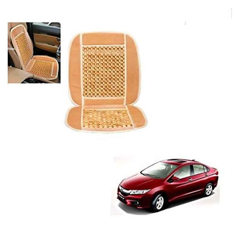 Kozdiko Wooden Bead Seat with Beige Velvet Border for Honda i-DTec 2014-Present