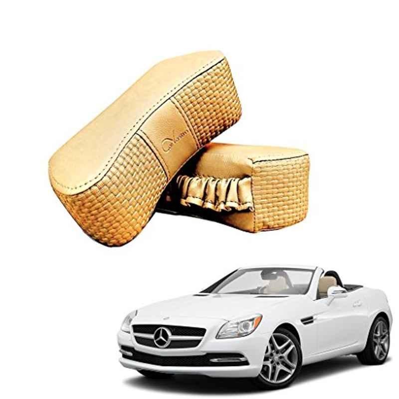 Kozdiko 2 Pcs Memory Foam Beige Luxurious Neck Rest Set for Mercedes Benz SLK, koz_42640