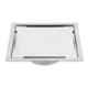 Ruhe 5x5 inch 304 Grade Stainless Steel Diamond Floor Drain Square with Trap, 16-306-01