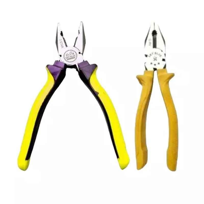 Sky Blue 8 inch Stainless Steel Lineman Plier, SBE360 (Pack of 2)