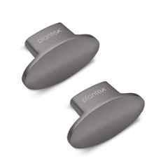Plantex Heavy Duty Small Knob for Drawer/Cabinet/Pull and Push for Drawer Home/Office (Pack of 2) Oval, Black Nickel Matte