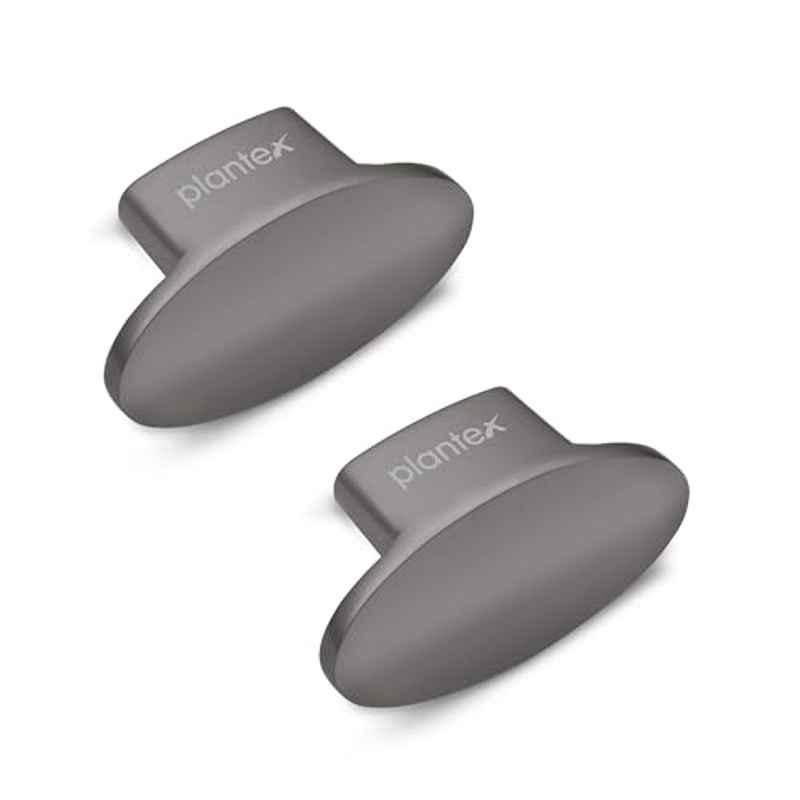 Plantex Heavy Duty Small Knob for Drawer/Cabinet/Pull and Push for Drawer Home/Office (Pack of 2) Oval, Black Nickel Matte