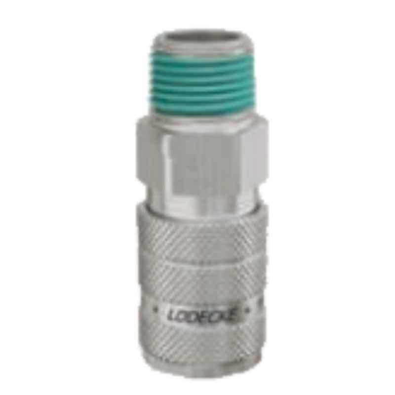 Ludecke ESSCIG38AAB R 3/8 Double Shut-off Tapered Male Thread Quick Connect Coupling