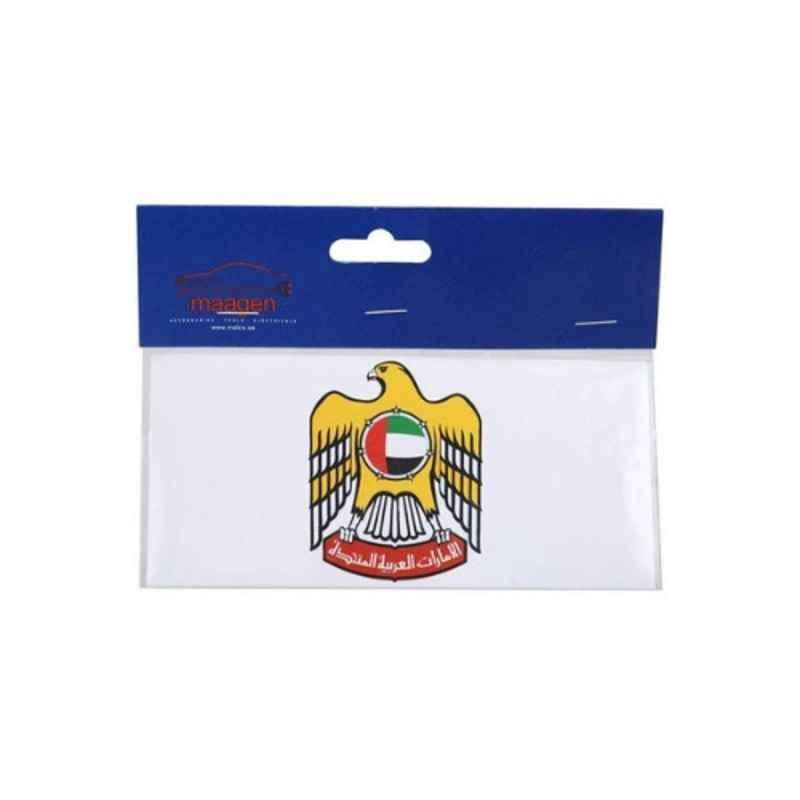 Maagen Yellow, Red & White Falcon Printed Flag Sticker