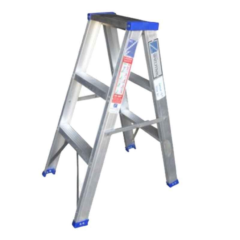 Wallclimb 8 Step Aluminum Double Side Step Ladder, WALA8