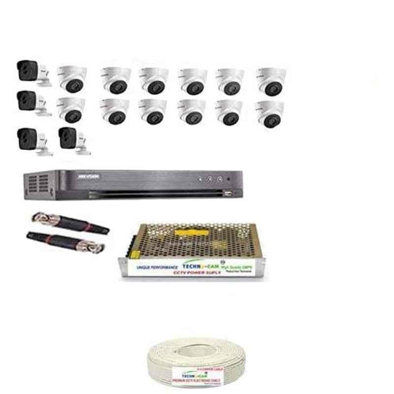 Hikvision 5MP 12 Pcs Dome & 4 Pcs Bullet Camera with 16 Channel DVR Kit Without Hard Disk