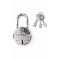 DELKO Strom 50mm 6 Lever Round Padlock with 3 Keys, DPSLS-0225 (Pack of 5)