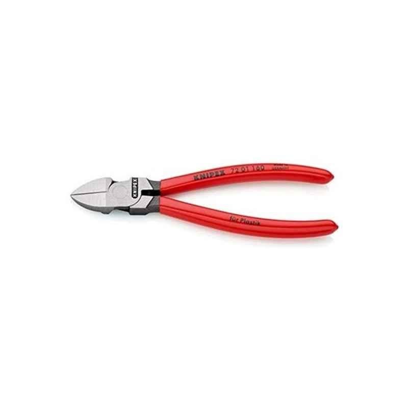 Knipex 160mm Plastic Red & Silver Diagonal Flush Cutter, 7201160