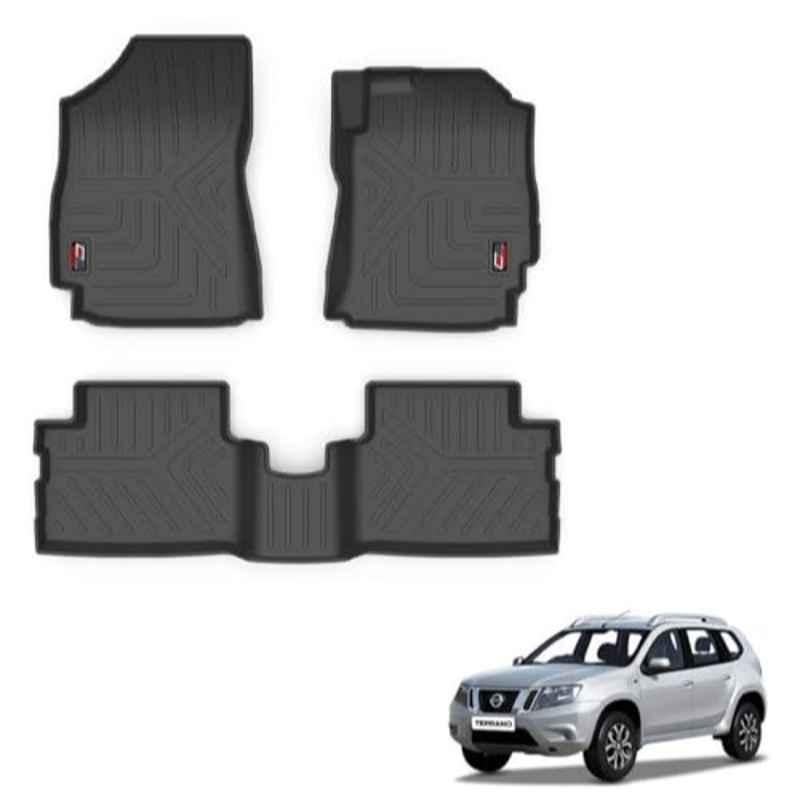 Kozdiko Thermoplastic Polyolefins 3D Life Long Car Floor Mat Set for Nissan Terrano