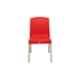 Supreme Hybrid Premium Plastic Red Chair without Arm (Pack of 4)