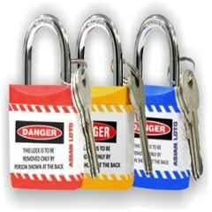 Asian Loto Red, Yellow & Blue Regular Shackle Jacket Padlock, ALC-LPR-RYB (Pack of 3)