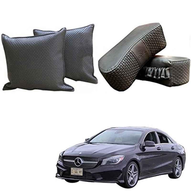 Kozdiko One Pair Grey Neck Rest & One Pair Cushion Combo for Mercedes Benz CLA