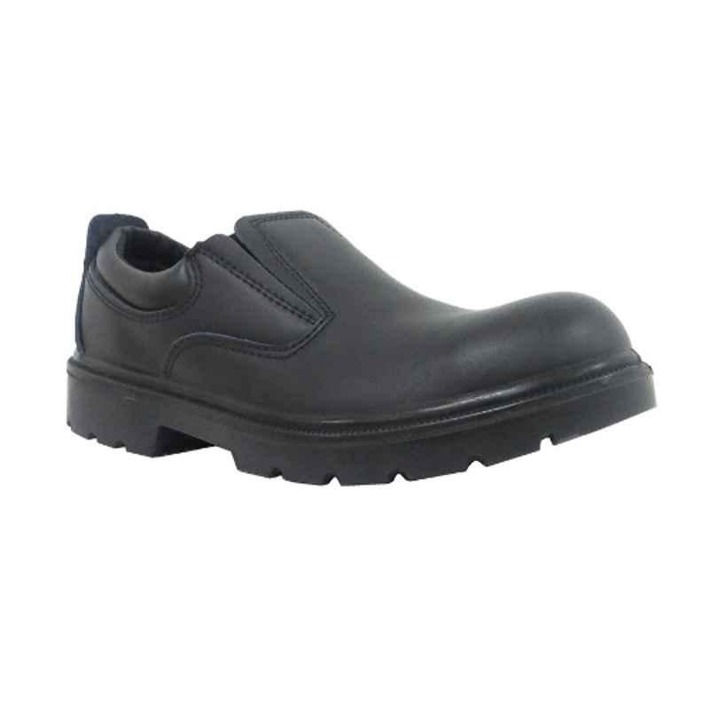 Vaultex PMC Leather Black Safety Shoes, Size: 44