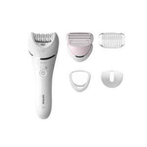 Philips 8000 5.4W White Wet & Dry Epilator with Shaver, BRE710