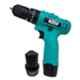 Krost 1350rpm Cordless Hammer Drill Screwdriver with 2 Batteries, Led Torch Variable Speed & Torque Setting