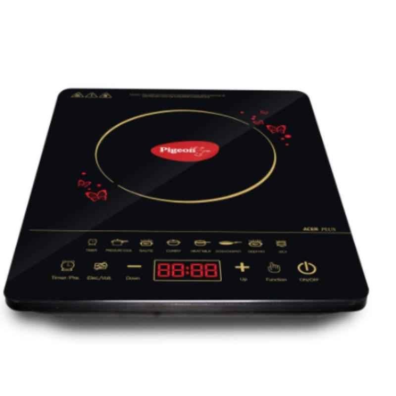 Pigeon 1800W Black ABS Plastic Acer Plus Induction Cooktop with Feather Touch Control