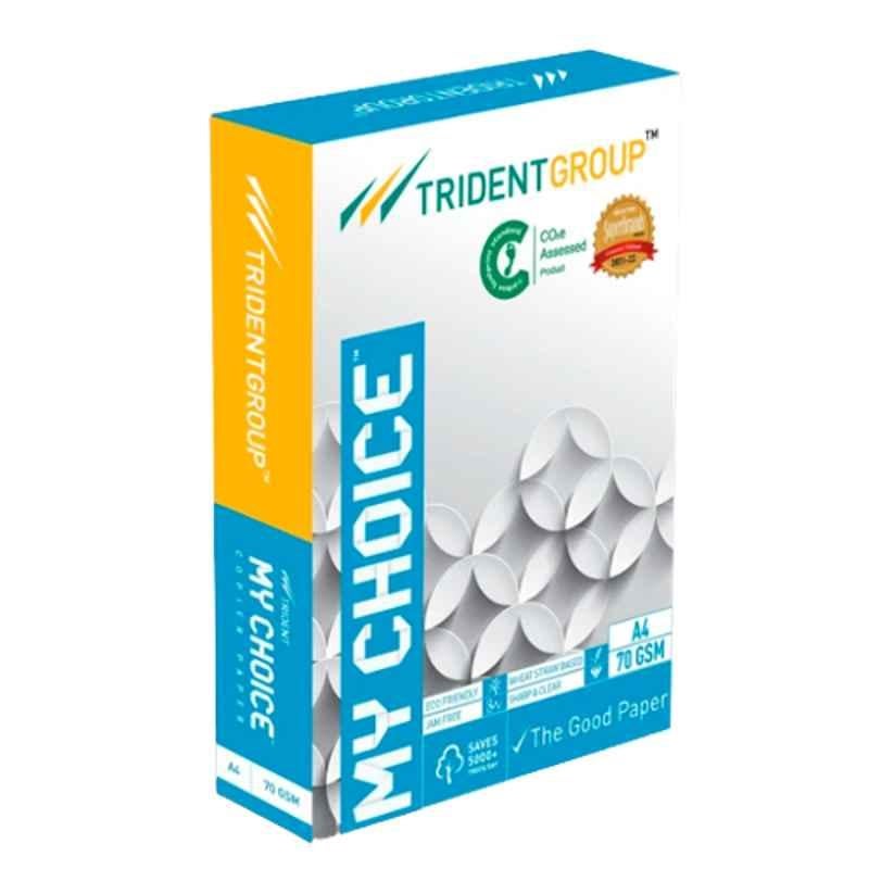 Trident My Choice A4 70 GSM 500 Sheets White Copier Paper (Pack of 100)