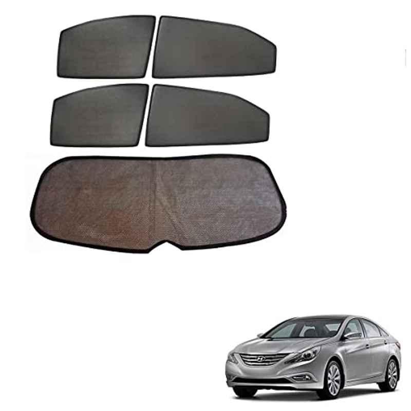 Kozdiko 5 Pcs Mesh Black Fixed Window & Rear Sun Shades Set for Hyundai Sonata