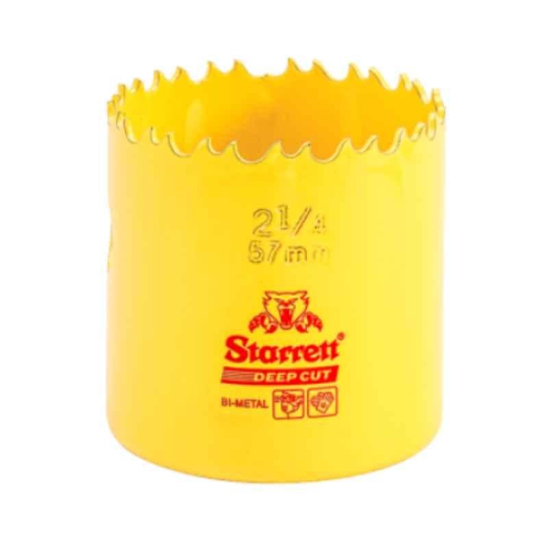 Starrett Deep Cut 57mm Yellow Bi Metal Hole Saw, DCH0214-G