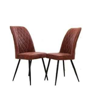 Newturn 2 Pcs Currency Leather Bronze Dining Chairs Set for Home, Kitchen & Restaurant