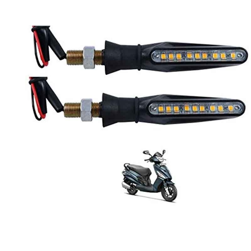 Kozdiko 4 Pcs Plastic Front & Rear Side Sleek Yellow Bike Indicator Set for Hero Maestro Edge 125