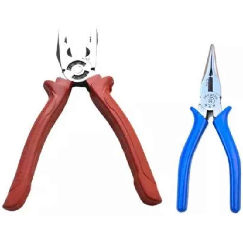 Sky Blue 2 Pcs 7.8 inch Lineman Plier Combo, SBE_PLIER_COMBO_MOD_00996