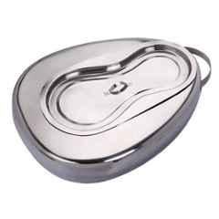 Fast Life Women's Durable Stainless Steel Silver Bed Pan, RS-05Z