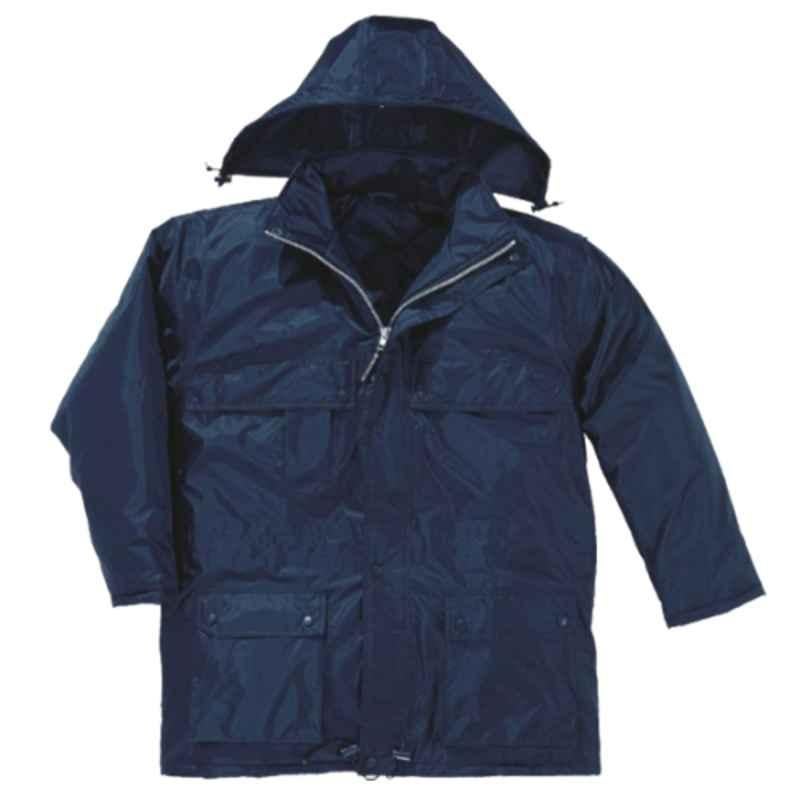 Deltaplus Darwin II Polyester Navy Blue VE Rain Parka Jacket, Size: S