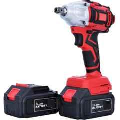 XDLB Damier 1/2 inch 20V 4Ah Fixed Square Cordless Impact Wrench with 2 Pcs Sockets & Batteries
