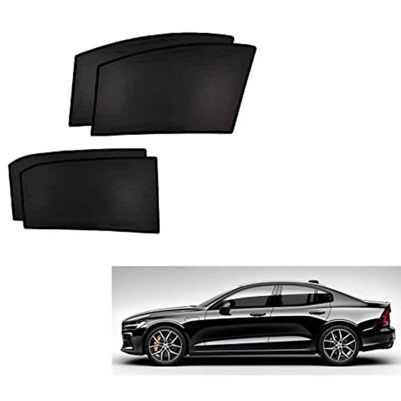 Kozdiko 4 Pcs Custom Fit Non Magnetic Curtains Mesh Car Sun Shade Set for Volvo S60