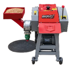 Bravix 750-1500kg/hr 3HP 3-in-1 Automatic Chaff Cutter Atta Chakki with Pulveriser & Gear Shifting Model