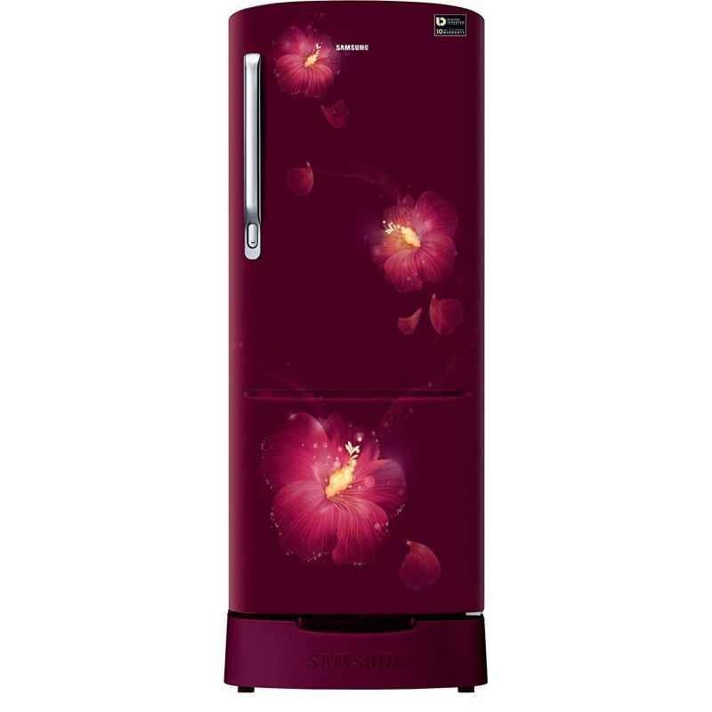Samsung 192 L 3 Star Rosemallow Plum Direct Cool Single Door Refrigerator with Digital Inverter Technology, RR20N182ZR3/HL