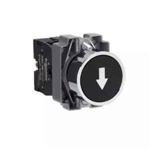 Schneider Electric Easy Harmony XB2 22mm Black 1NO Flush Type Spring Return Push Button, XB2BA51C